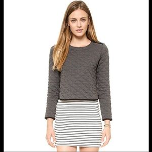 ❤️SOLD Madewell Soho Quilted crop pullover sweater